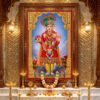 Shri Ghanshyam Maharaj – Royal Temple Darshan | Authentic 24K Gold Acrylic Vertical Wallart