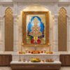 Shree Hari in the Grand Royal Mandir l 24K Gold l Acrylic Vertical Wallart baroda