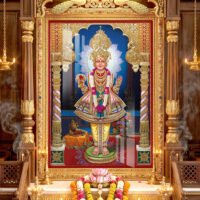 Divine Darshan of Ghanshyam Mahaprabhu l 24K Goldl  Acrylic Vertical Wallart Hover Image
