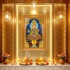Shree Swaminarayan Maharaj in Divine Royal Attire l 24K Gold l Acrylic Vertical Wallart bhavnagar