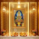 Shree Swaminarayan Maharaj in Divine Royal Attire l 24K Gold l Acrylic Vertical Wallart bhavnagar