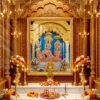 Divine Royal Attire Revati-baldevji-Junagadh 24K Gold Acrylic Vertical Wallart