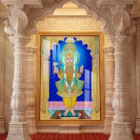 Rajkot Gurukul Saint Ashar Maharaj l 24K Gold Acrylic Vertical Wallart