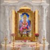 Shree Swaminarayan Maharaj in Royal Divine Attire l 24K Gold Acrylic Vertical Wallart