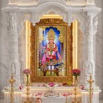 Shree Swaminarayan Maharaj in Royal Divine Attire l 24K Gold Acrylic Vertical Wallart